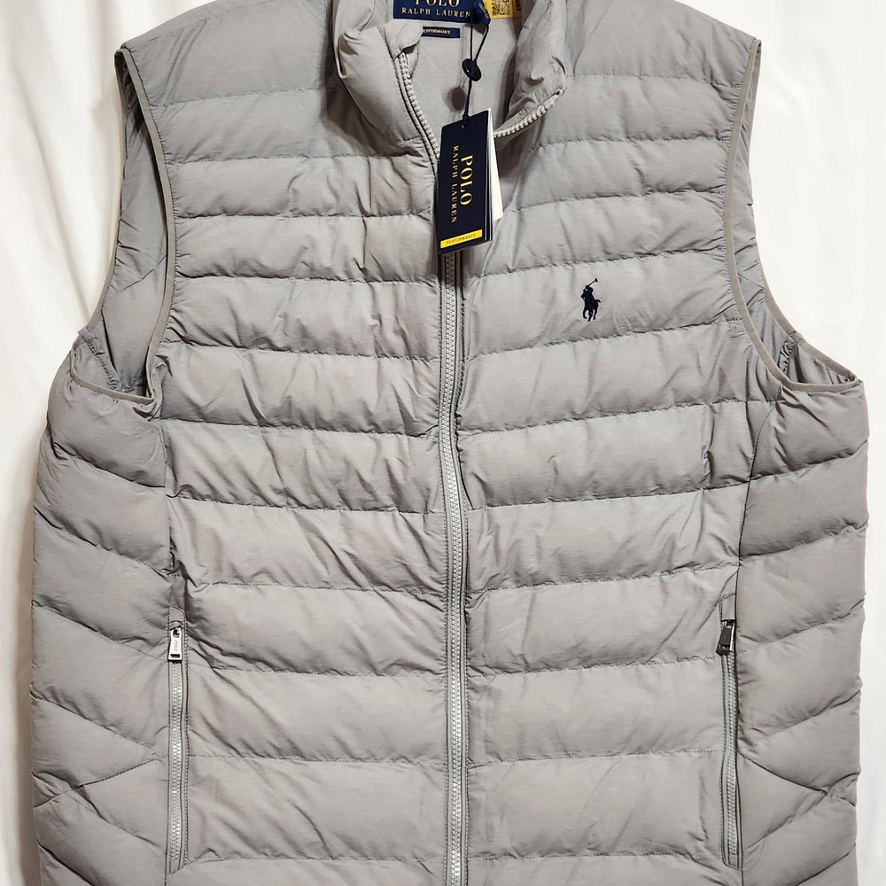 Polo by Ralph Lauren Light Gray Puffer Vest